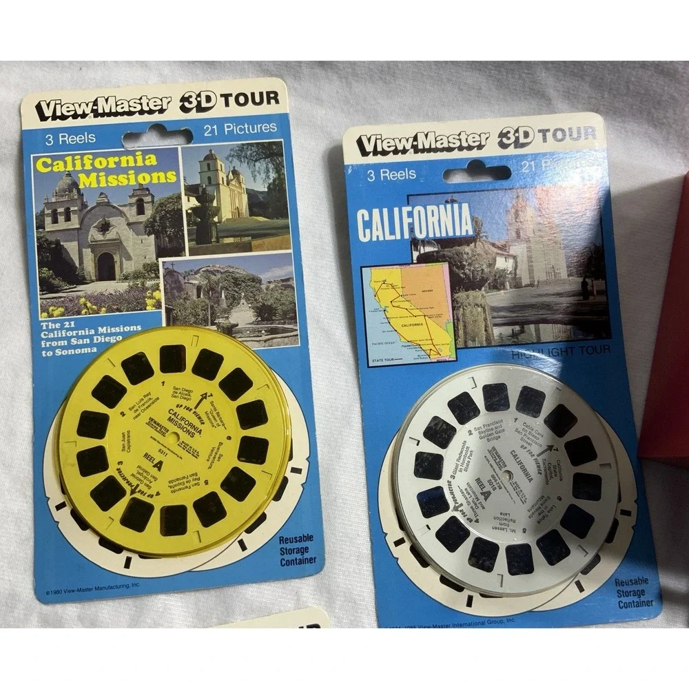 View-Master 1960 Viewer & Library Chest-Case With 72 Reels -National‎ Parks
